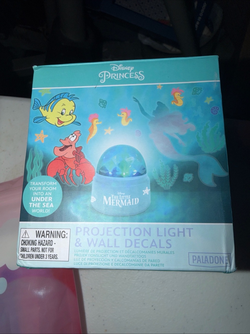 Disney Princess Little Mermaid Night Projection Lamp - Aqua Blue